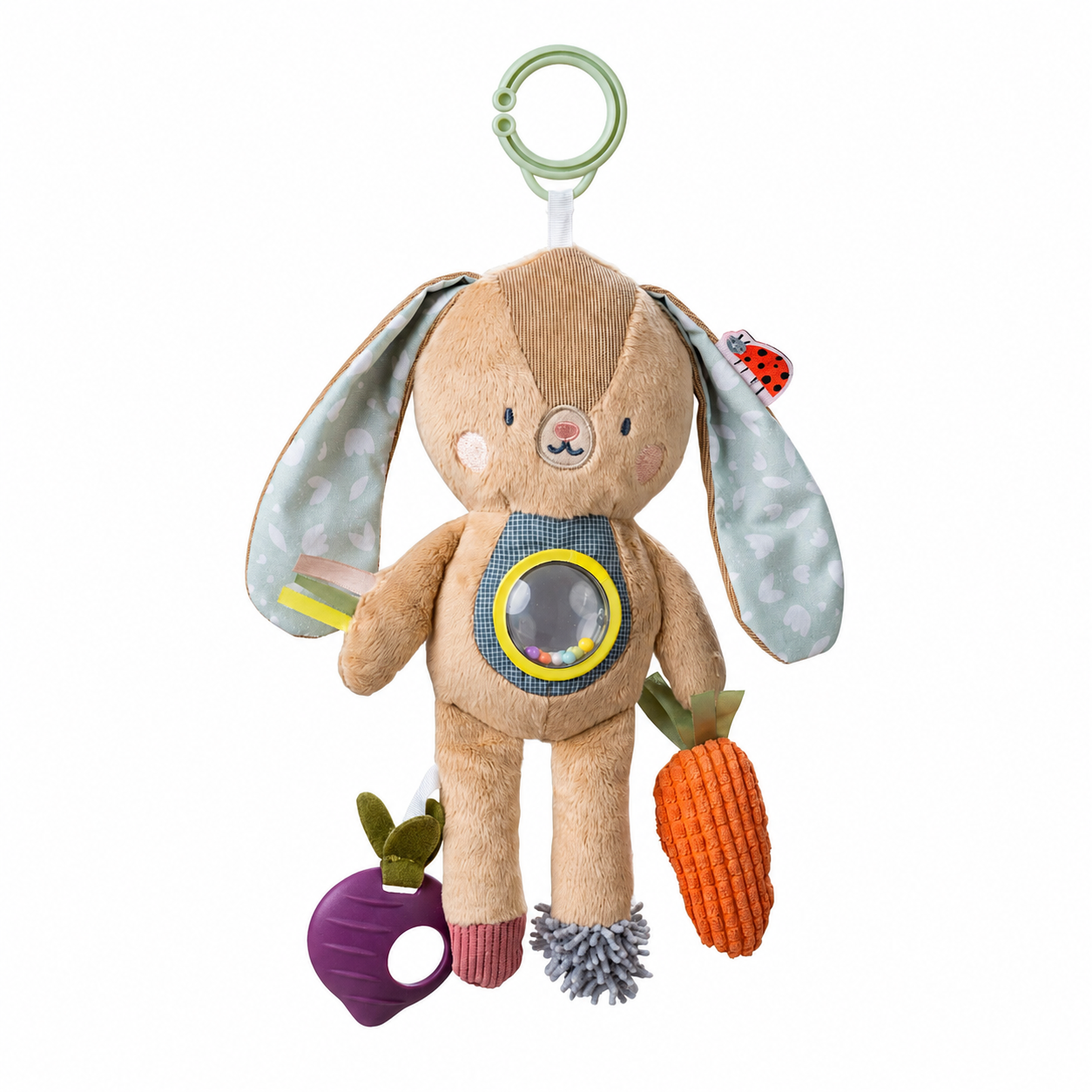 Jucarie cu inel gingival, Jenny the Rabbit, 0 luni+, Taf Toys