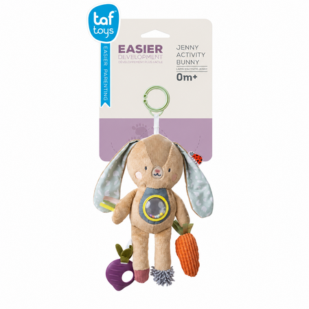 Jucarie cu inel gingival, Jenny the Rabbit, 0 luni+, Taf Toys 787166