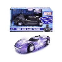 Masinuta Light Black Panther cu sunet si lumini, 1:32, 3 ani+, Jada Marvel