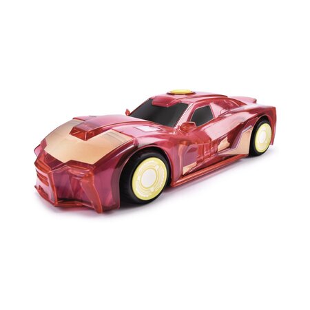 Masinuta Light Hero cu sunet si lumini, 1:43, Iron Man, 3 ani+, Jada Marvel 787114
