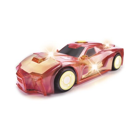 Masinuta Light Hero cu sunet si lumini, 1:43, Iron Man, 3 ani+, Jada Marvel 787115