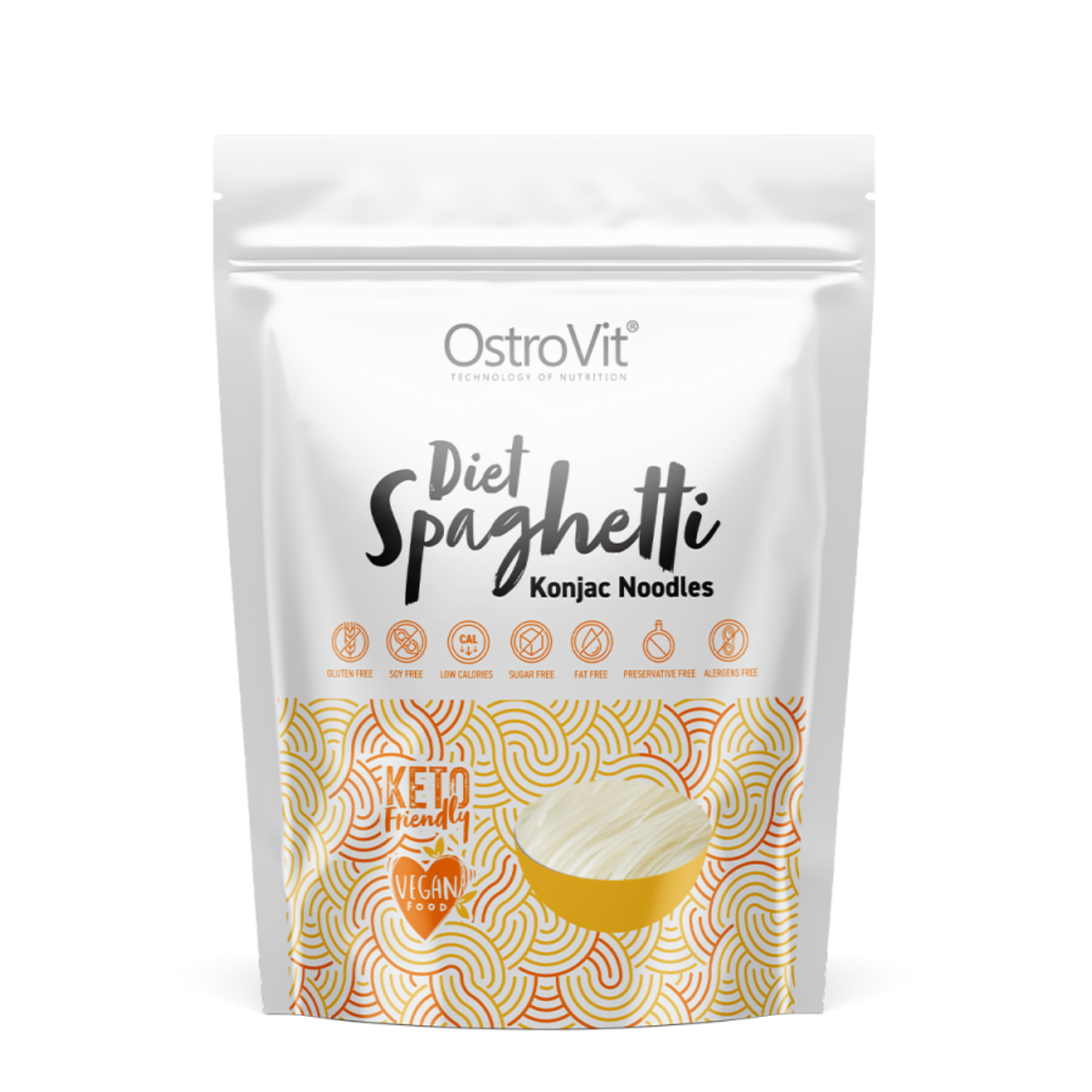 Paste din konjac Diet Spaghetti, 400 g, Ostrovit