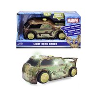 Masinuta Light Hero cu sunete si lumini, 1:32, Groot, 3 ani+, Jada Marvel