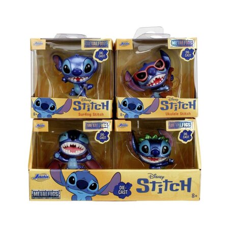 Figurina metalica Stitch, 6.5 cm, Diverse Modele, 8 ani+, Jada 787142