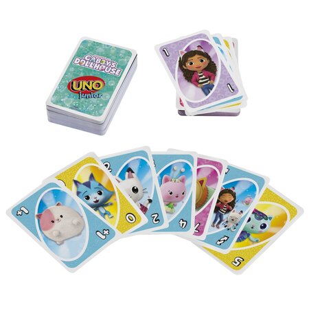 Joc de carti distractiv, Gabby's Dollhouse, 3 ani+, Uno Junior 787174