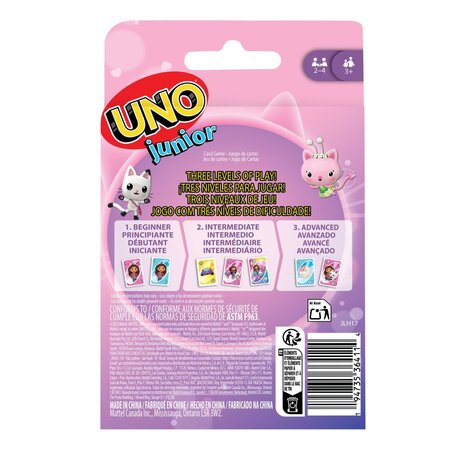 Joc de carti distractiv, Gabby's Dollhouse, 3 ani+, Uno Junior 787179