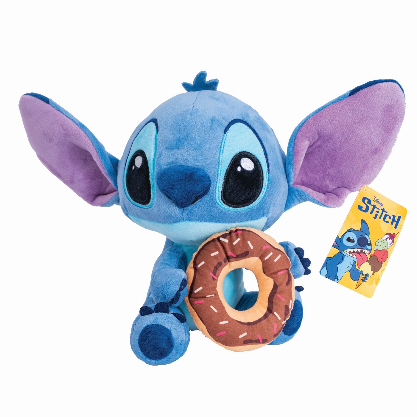 Jucarie de plus Stitch cu gogoasa, 25 cm, Disney