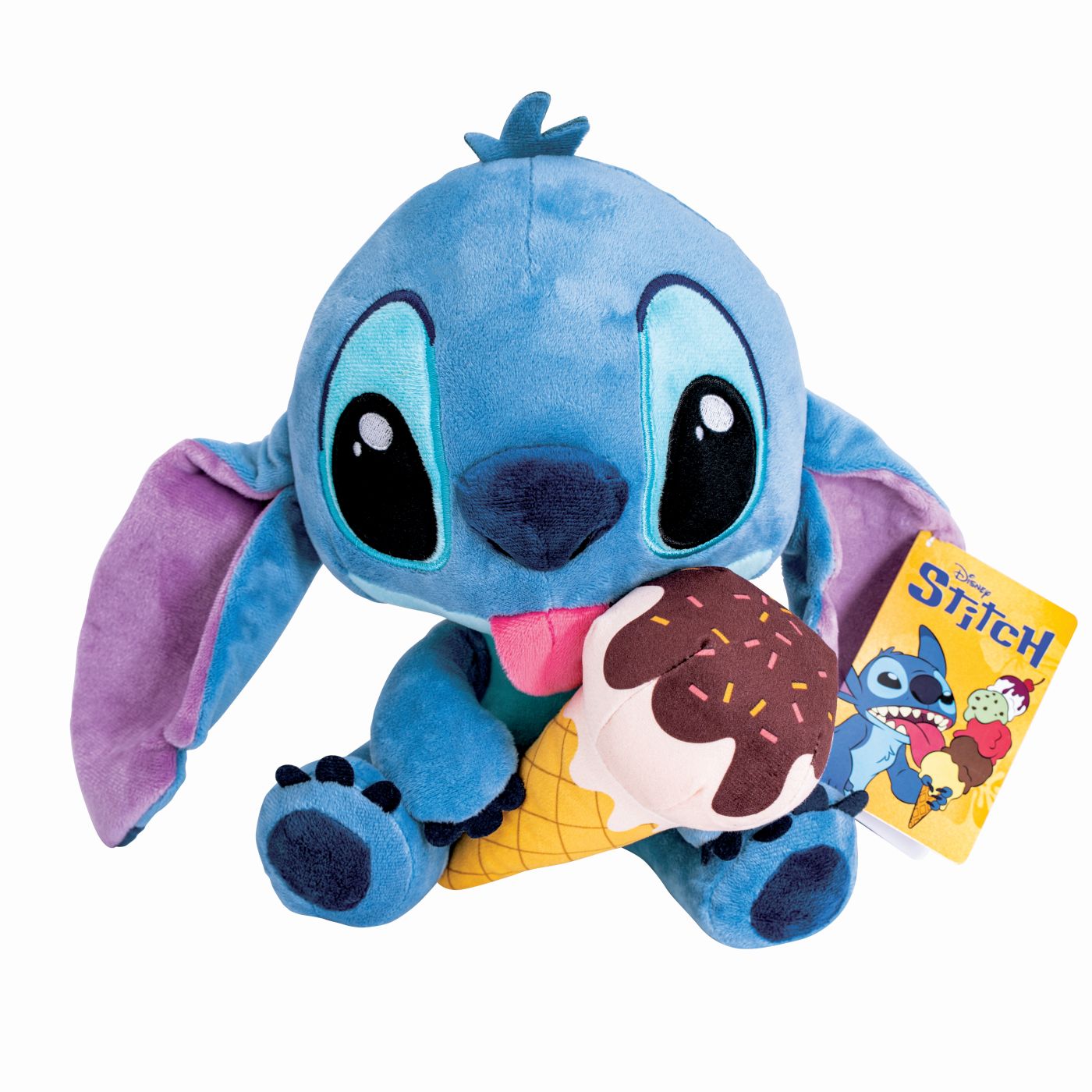 Jucarie de plus Stitch cu inghetata, 25 cm, 0 luni+, Disney