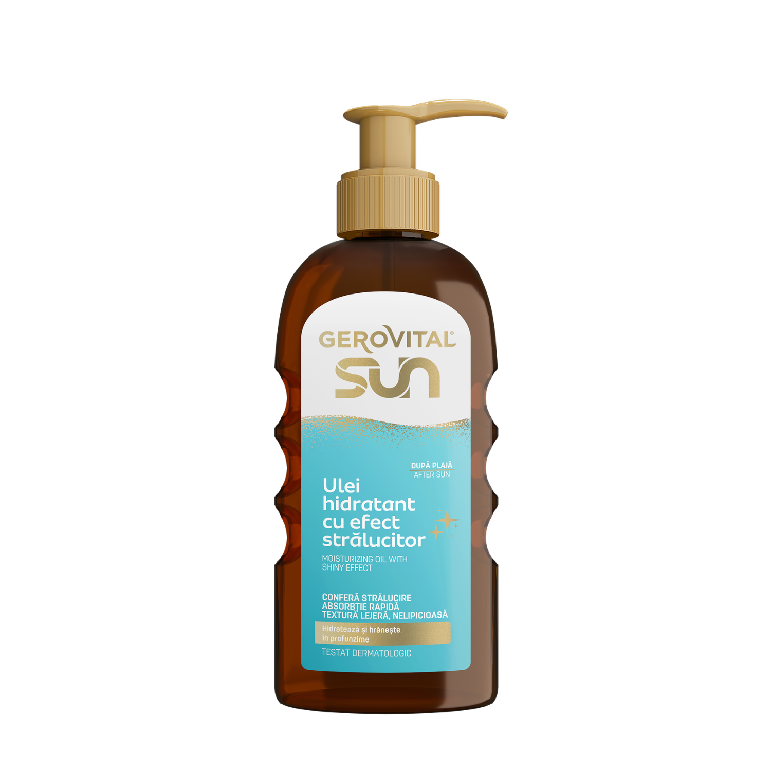 Ulei de corp hidratant dupa plaja cu efect stralucitor Sun, 150 ml, Gerovital