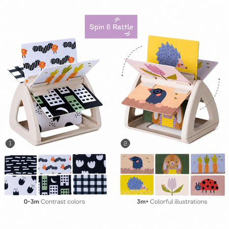 Jucarie tip carte care se roteste, Urban Garden, 0 luni+, Taf Toys 787223