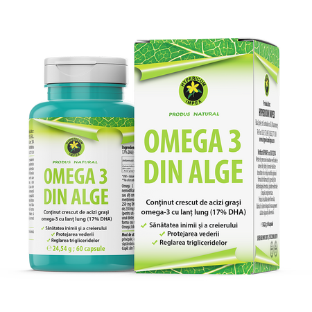 Omega 3 din alge, 60 capsule, Hypericum