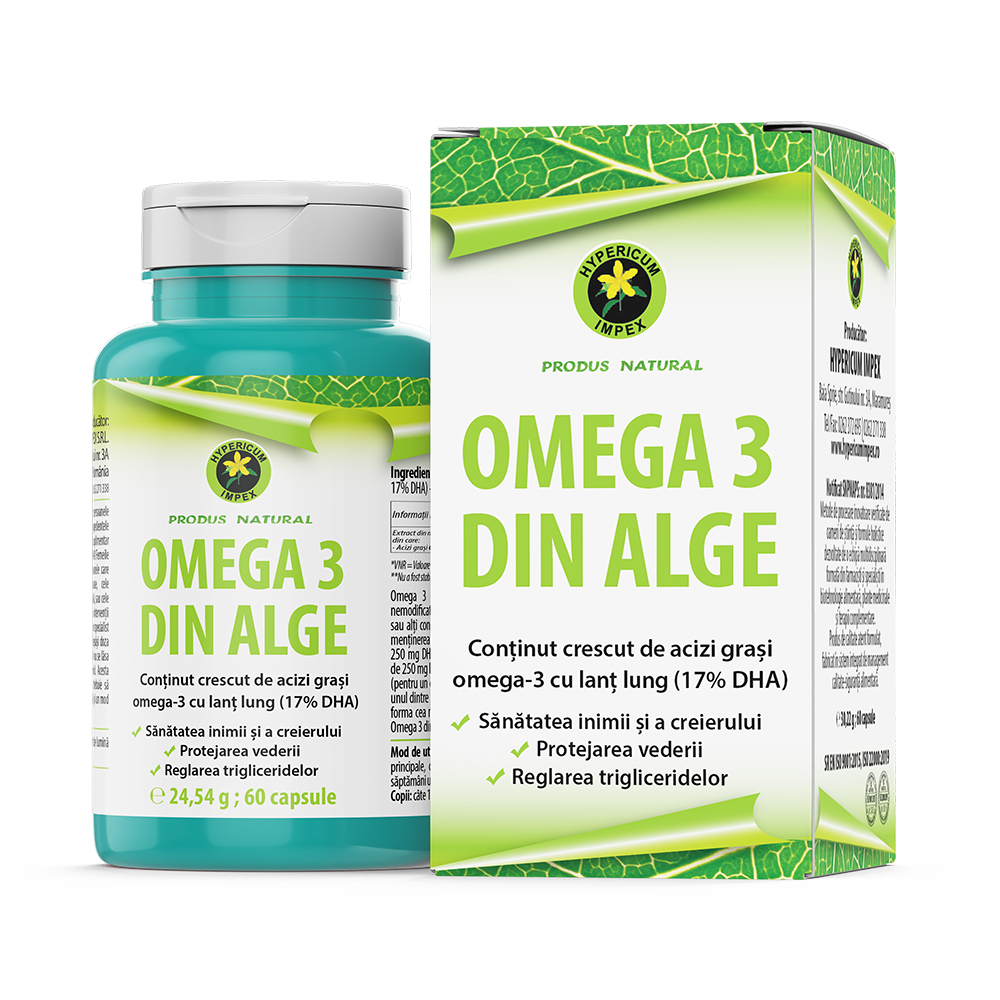 Omega 3 din alge, 60 capsule, Hypericum