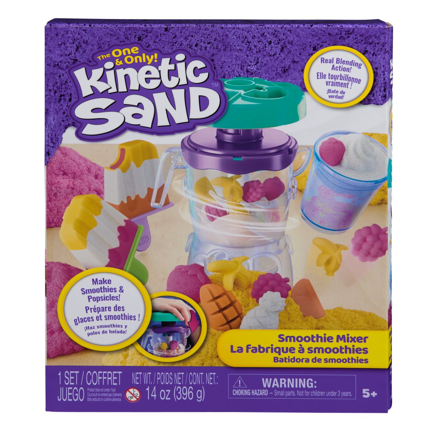 Nisip kinetic, Set Smoothie Mixer, 5 ani+, Kinetic Sand