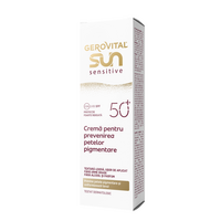 Crema pentru prevenirea petelor pigmentare Sun Sensitive, SPF 50+, 50 ml, Gerovital