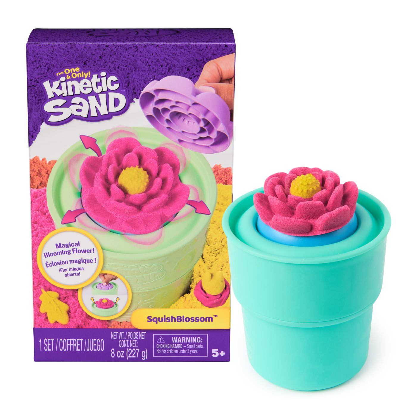 Nisip kinetic, Floare Squish Blossom, 5 ani+, Kinetic Sand