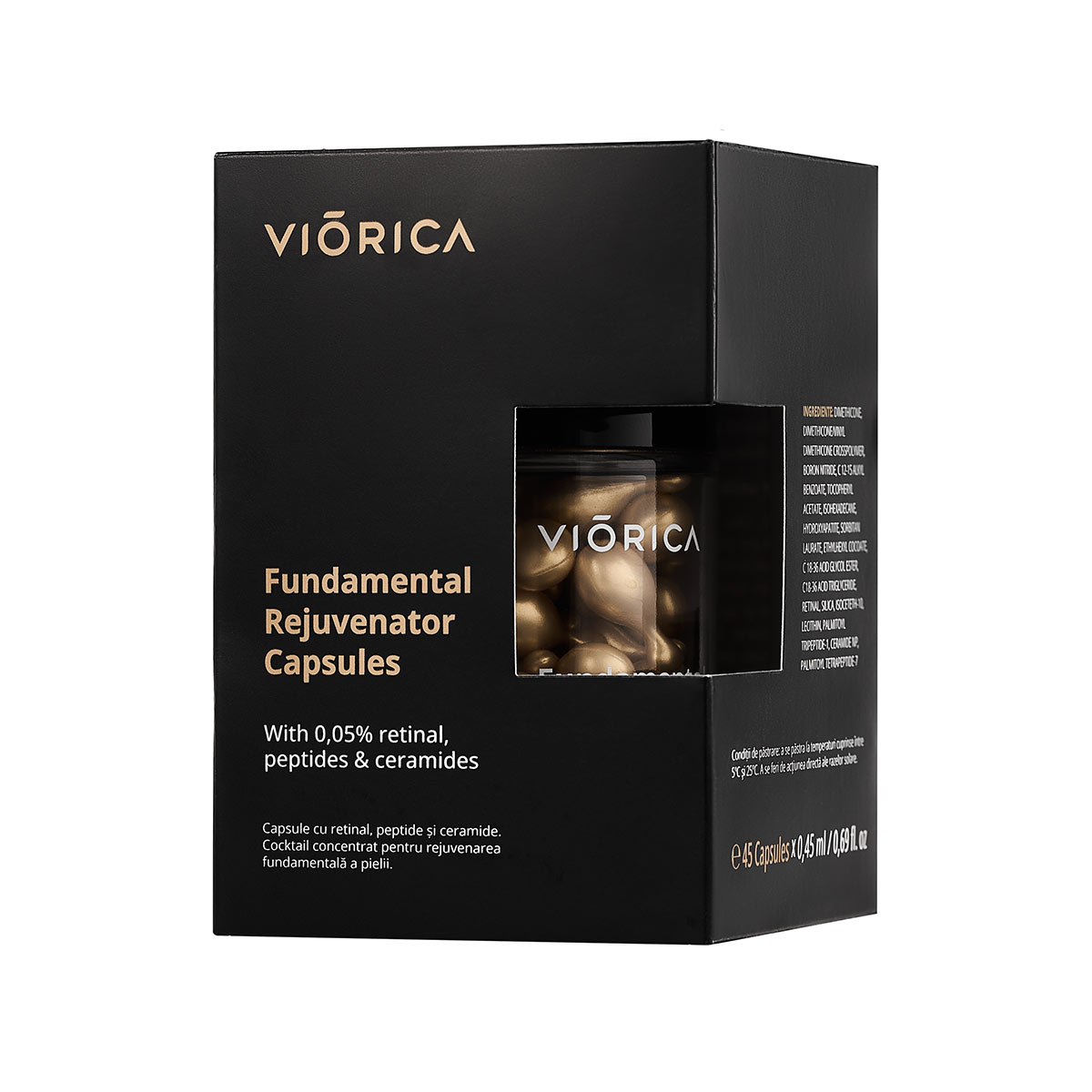 Capsule cu retinal, peptide si ceramide, 45 bucati, Viorica