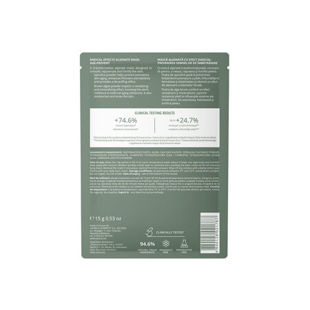 Masca alginata pentru prevenirea semnelor de imbatranire Radical Effects, 15 g, Viorica 787478