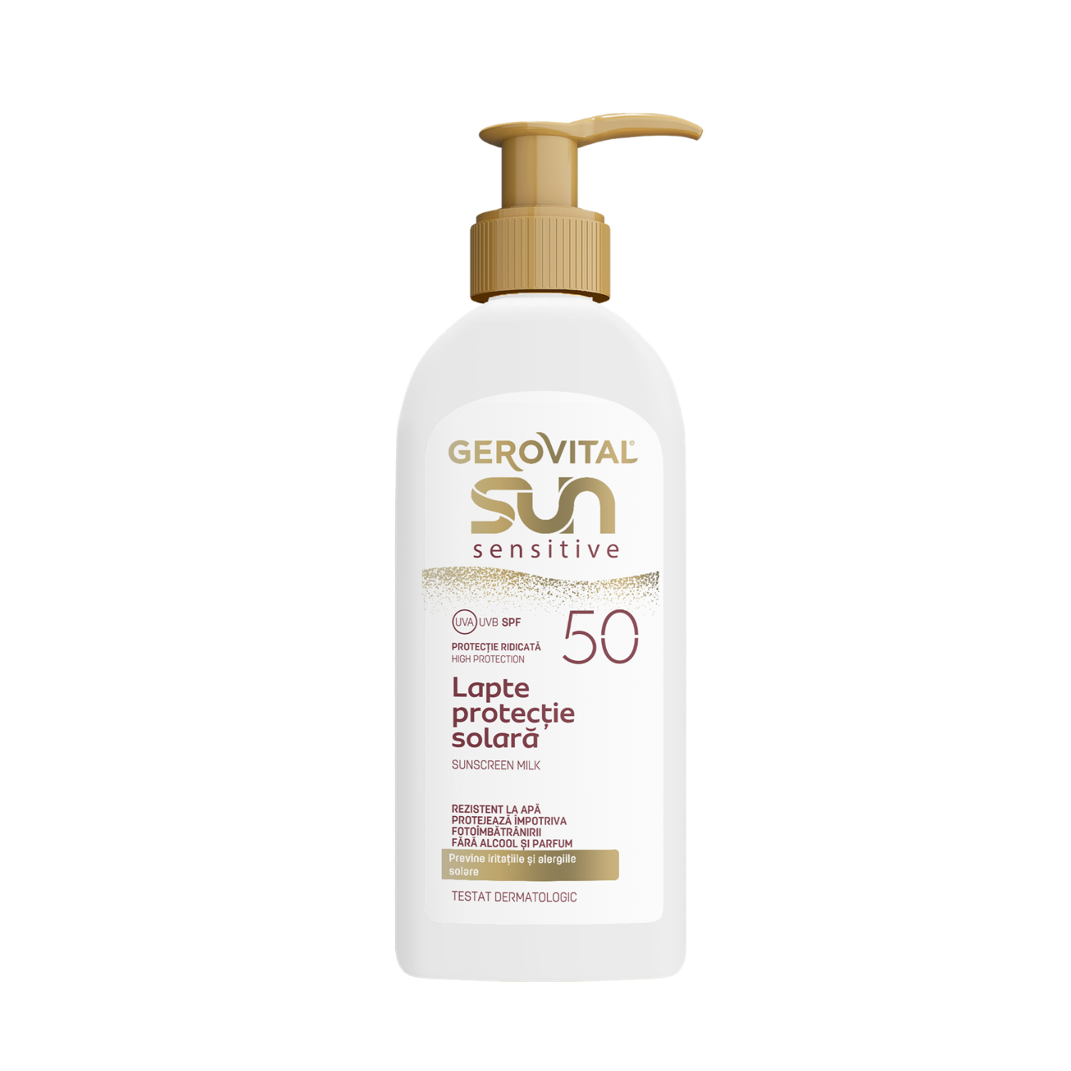 Lapte cu protectie solara Sun Sensitive, SPF 50, 200 ml, Gerovital
