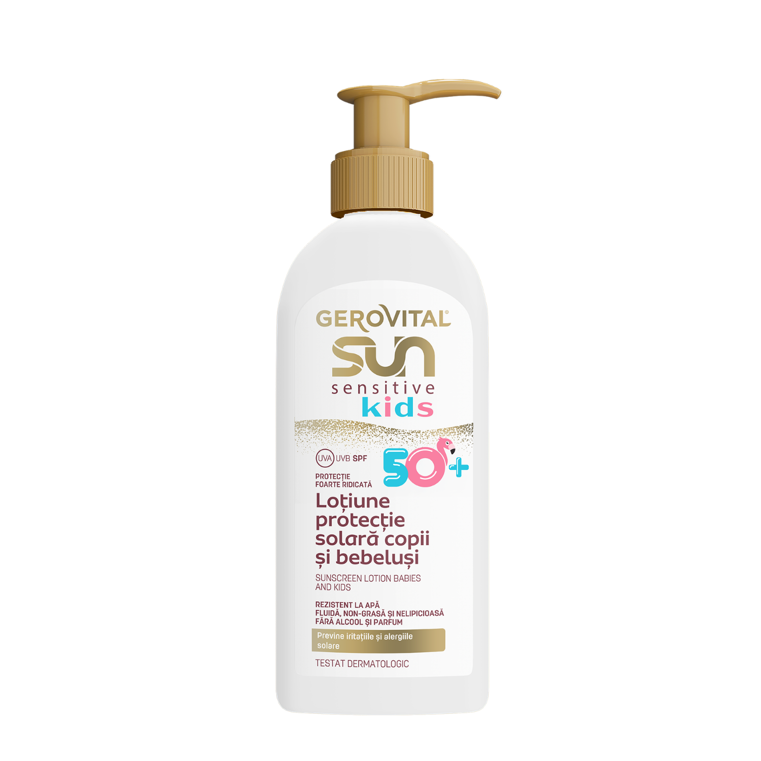 Lotiune cu protectie solara pentru copii si bebelusi Sun Sensitive Kids, SPF 50+, 200 ml, Gerovital