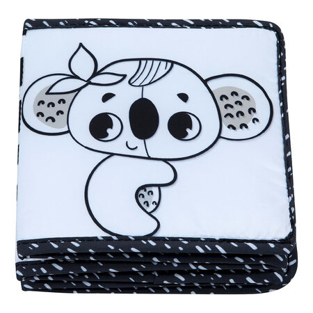 Jucarie tip Carte cu doua fete, Black & White Decor, 0 - 12 luni, Tiny Love