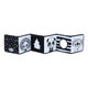 Jucarie tip Carte cu doua fete, Black & White Decor, 0 - 12 luni, Tiny Love 787560
