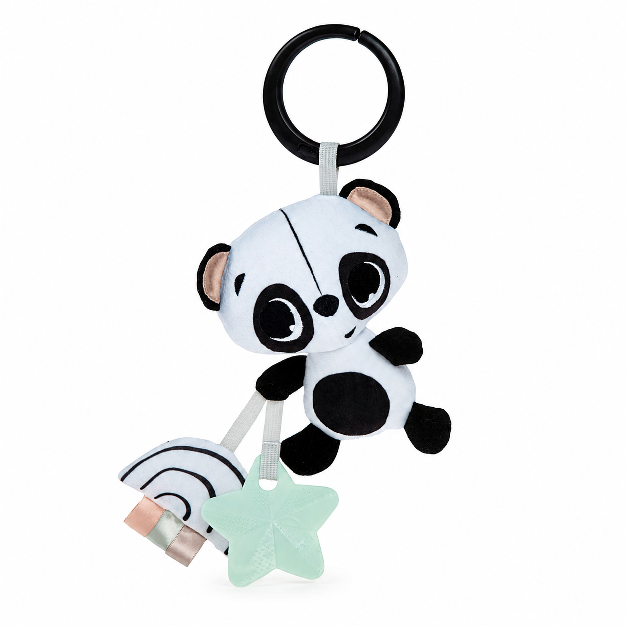 Jucarie tip Zornaitoare pentru carucior sau landou Black & White Decor, Elizabeth The Panda, 0 luni+, Tiny Love