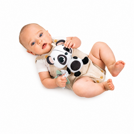 Jucarie tip Zornaitoare pentru carucior sau landou Black & White Decor, Elizabeth The Panda, 0 luni+, Tiny Love 787602