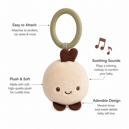 Jucarie Muzicala Boho Chic, David The Sloth, 0-12 luni, Tiny Love 787685