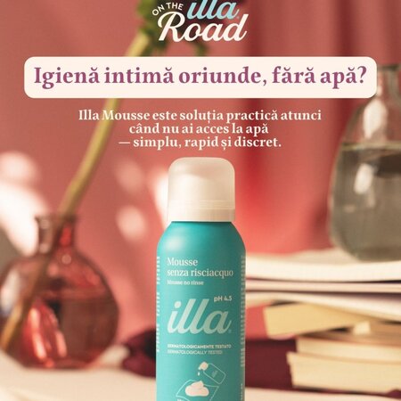 Spuma pentru curatare intima fara clatire, 100 ml, Illa 787720