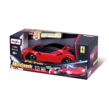 Masinuta cu sunete si lumini, Scara 1:24, Ferrari SF90 Stradale, +5 ani, 1 bucata, Maisto 787741