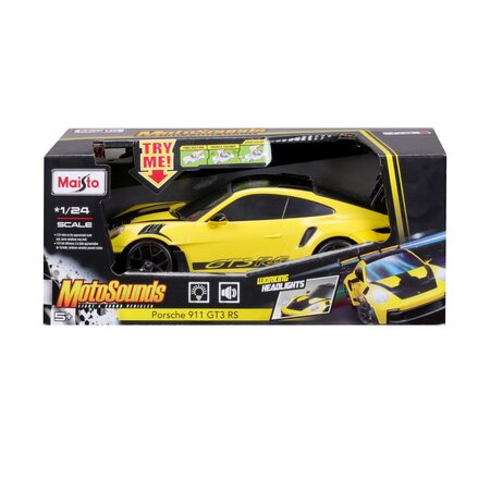Masinuta cu sunete si lumini, scara 1:24, Porsche 911 GT3 RS, +5 ani, 1 bucata, Maisto 787747