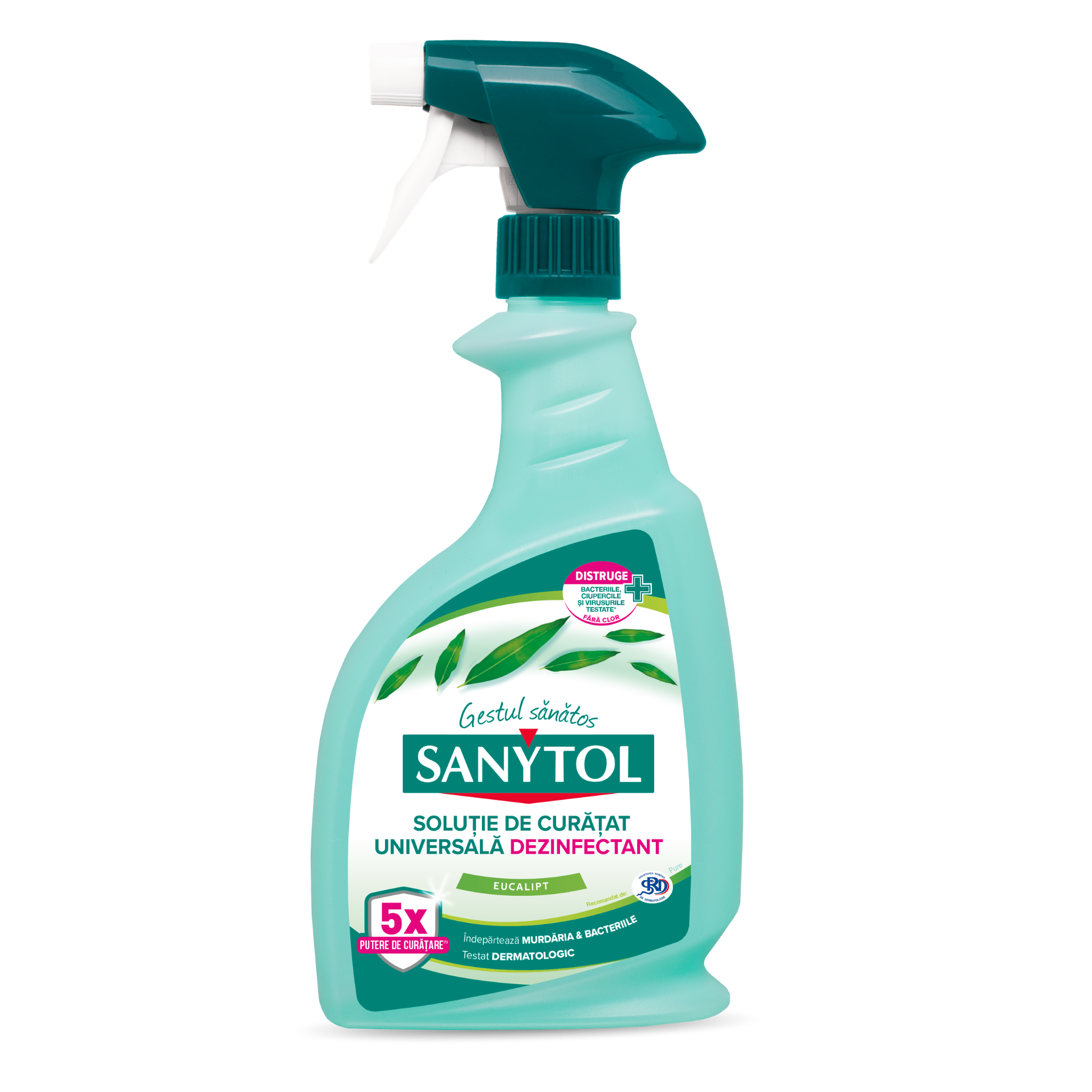 Solutie de curatat universala dezinfectanta, Eucalipt Pure, 750 ml, Sanytol