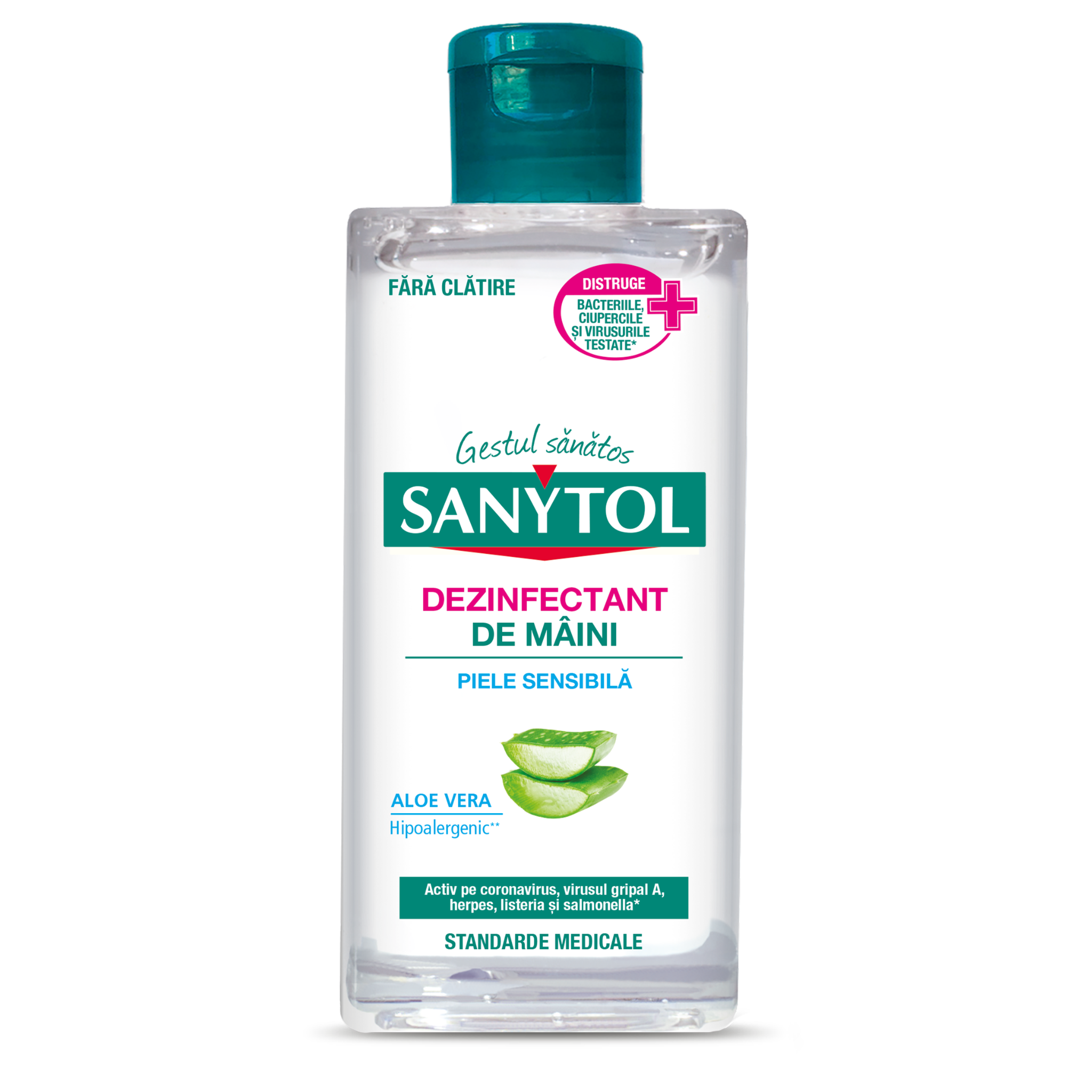Gel dezinfectant pentru maini, Sensitive, 75 ml, Sanytol