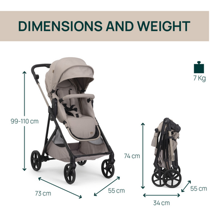 Carucior 3 in 1 Seety cu scaun auto Kory Plus I-Size 87146, Sandshell, 0 luni+, Chicco 788046