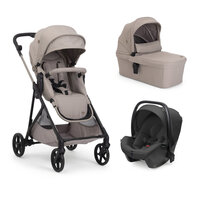 Carucior 3 in 1 Seety cu scaun auto Kory Plus I-Size 87146, Sandshell, 0 luni+, Chicco