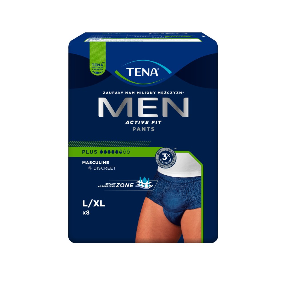 Scutece tip chilot pentru barbati Men, L/XL, 8 bucati, Tena