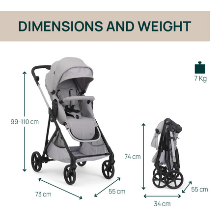 Carucior 3 in 1 Seety cu scaun auto Kory Plus I-Size 87146, Cloud, 0 luni+, Chicco 788034