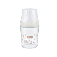 Biberon din sticla cu controlul temperaturii Perfect Match, 120 ml, Flux S, Rainbow, Nuk