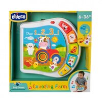 Jucarie electronica vorbitoare tip carticica Counting Farm, 6-36 luni, Chicco