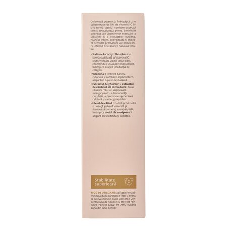 Crema revitalizanta pentru fata 5% Vitamina C Perfect Glow, 50 ml, Viorica 788200