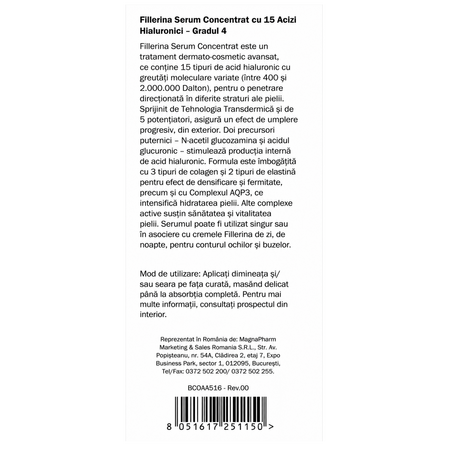 Ser dermo-cosmetic pentru hidratare intensa Everyday 15HA, Grad 4, 30 ml, Fillerina 788238