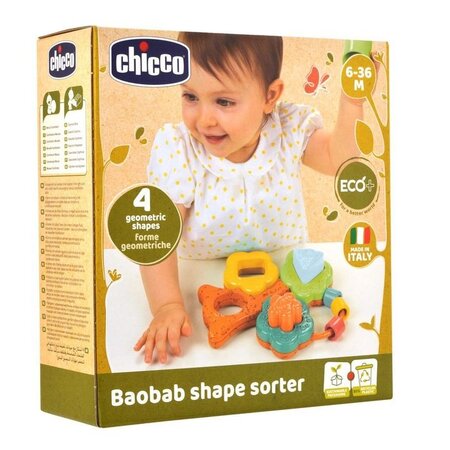 Jucarie de sortare si stivuire, Baobab shape sorter, 6-36 luni, Chicco 788300