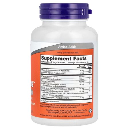 True Focus, 90 capsule vegetale, Now Foods 788310