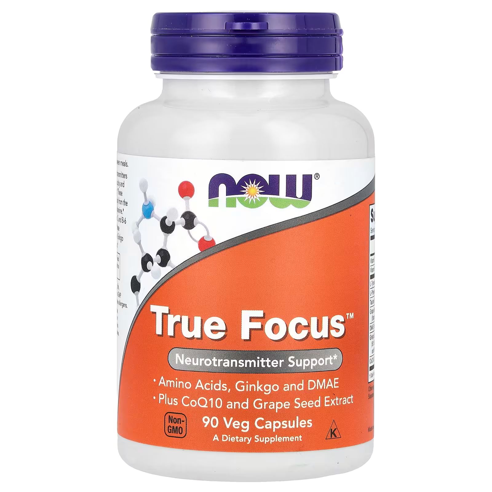 True Focus, 90 capsule vegetale, Now Foods