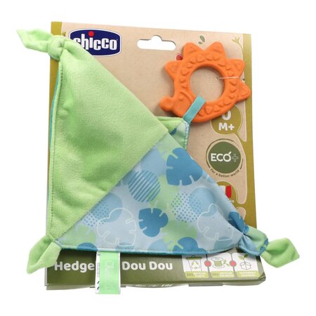 Jucarie tip paturica Doudou cu inel gingival Arici, 0 luni+, Chicco 788347
