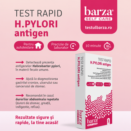 Test Rapid Helycobacter Pylori antigen, 1 bucata, Barza 788370