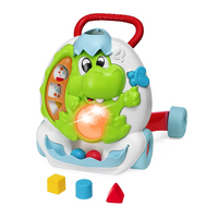 Jucarie 2 in 1 centru de activitati si antemergator, Dinozaur, 9-24 luni, Chicco