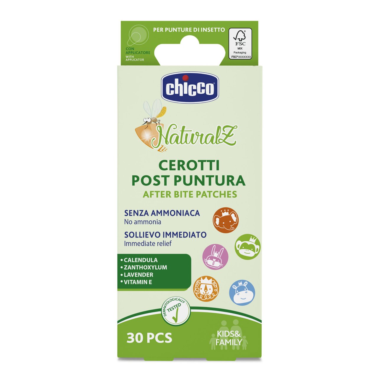 Plasturi dupa ciupituri de insecte, colorati si parfumati NaturalZ, 3 ani+, 30 bucati, Chicco