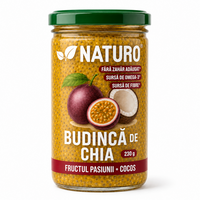 Budinca de chia cu fructul pasiunii, 230 g, Naturo