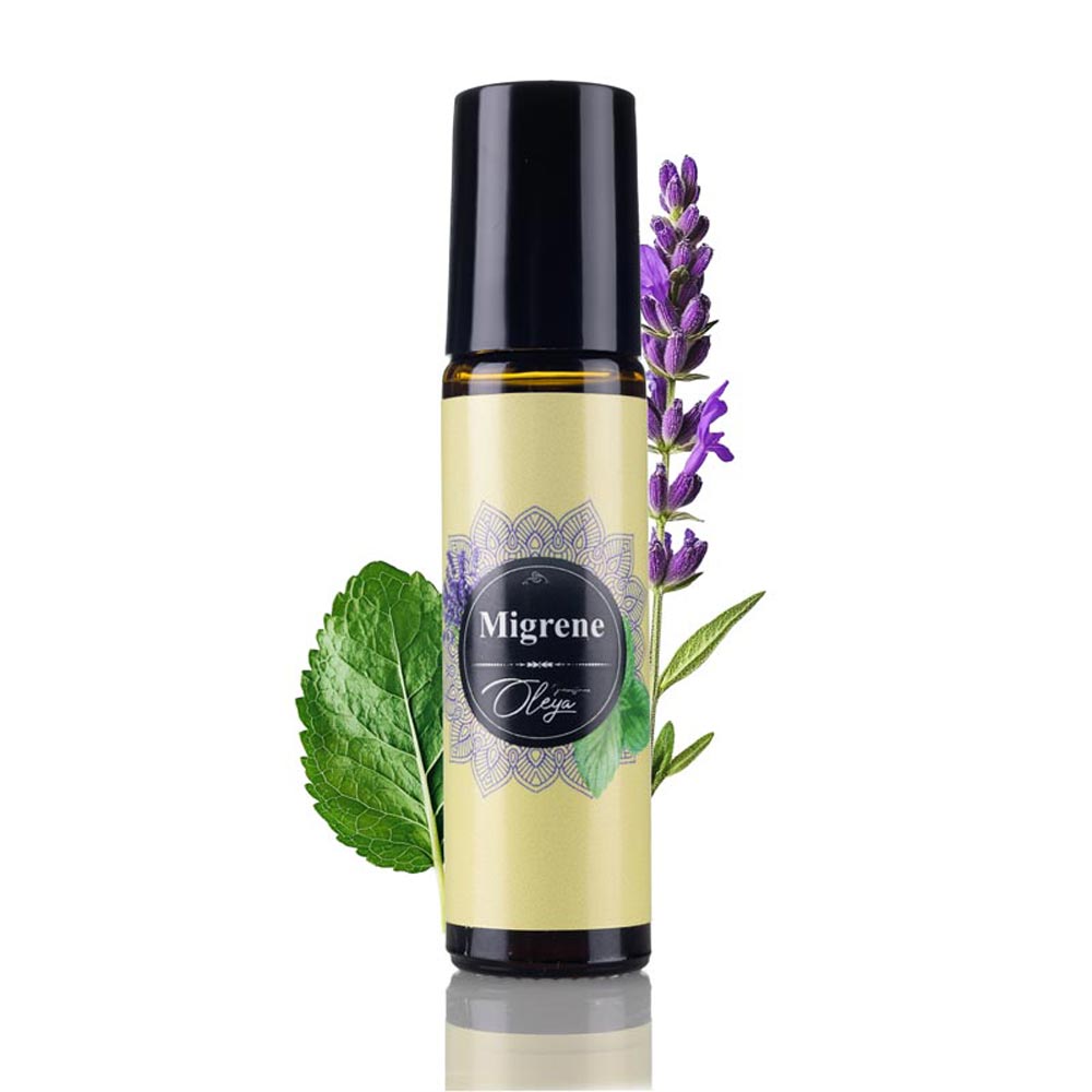 Roll on cu uleiuri esentiale Migrene, 10 ml, Oleya